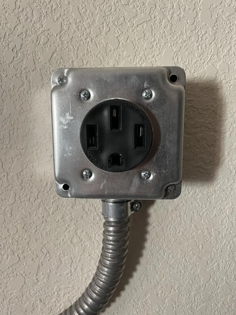 NEMA 14-50 outlet installed for Electrical Panel Upgrade in Hazle